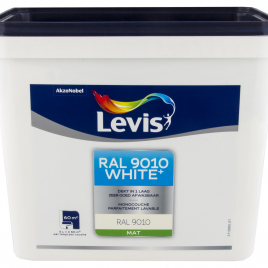 Peinture murs et plafonds blanc mat 5 L LEVIS