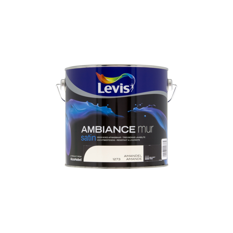 Peinture mur Ambiance Amande satin 2,5 L LEVIS