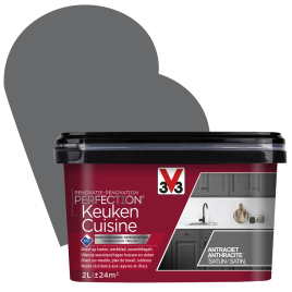 Peinture de rénovation pour cuisine Anthracite satin 2 L V33