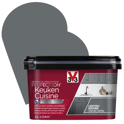 Peinture de rénovation pour cuisine Ardoise satin 2 L V33