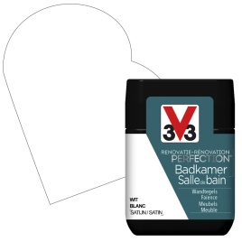 Peinture de rénovation pour salle de bain Blanc satin 75 ml V33