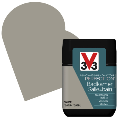 Peinture de rénovation pour salle de bain Taupe satin 75 ml V33