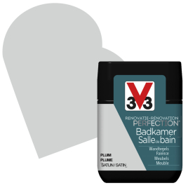 Peinture de rénovation pour salle de bain Plume satin 75 ml V33