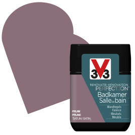 Peinture de rénovation pour salle de bain Prune satin 75 ml V33