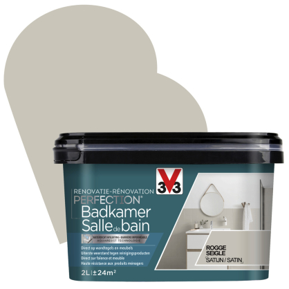 Peinture de rénovation pour salle de bain Seigle satin 2 L V33