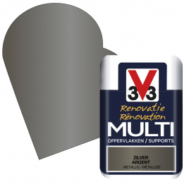 Peinture de rénovation multi-supports Argent métallisé 75 ml V33