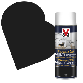 Peinture de rénovation multi-supports Noir satin 0,4 L V33