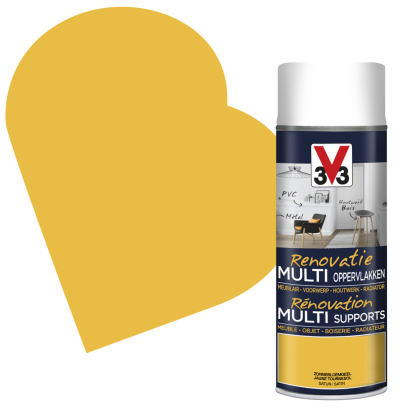 Peinture de rénovation multi-supports Jaune Tournesol satin 0,4 L V33