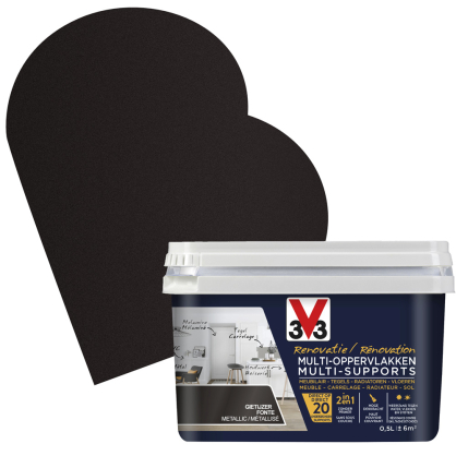 V33 peinture rénovation multi-support métallique 0,5l fonte