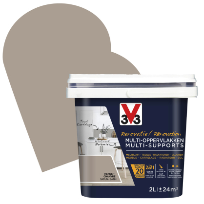 Peinture de rénovation multi-supports Chanvre satin 2 L V33