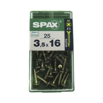 Vis TF Pozi jaune Ø 3,5 x 16 mm 25 pièces SPAX