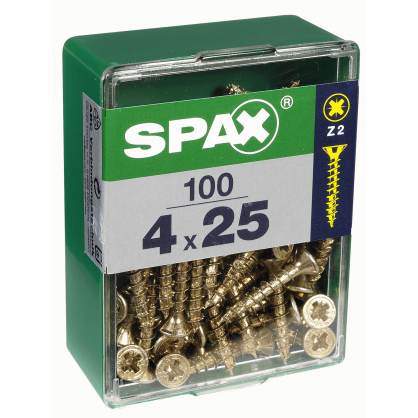 Vis TF Pozi jaune Ø 4 x 25 mm 100 pièces SPAX