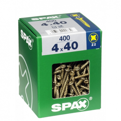 Vis TF Pozi jaune Ø 4 x 40 mm 400 pièces SPAX