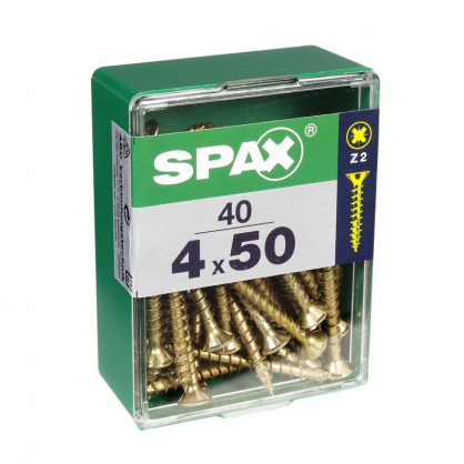 Vis TF Pozi jaune Ø 4 x 50 mm 40 pièces SPAX