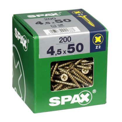 Vis TF Pozi jaune Ø 4,5 x 50 mm 200 pièces SPAX