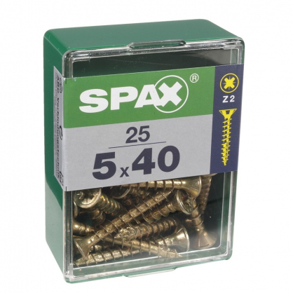 Vis TF Pozi jaune Ø 5 x 40 mm 25 pièces SPAX