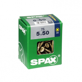 Vis TF Pozi jaune Ø 5 x 50 mm 75 pièces SPAX