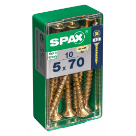 Vis TF Pozi jaune Ø 5 x 70 mm 10 pièces SPAX