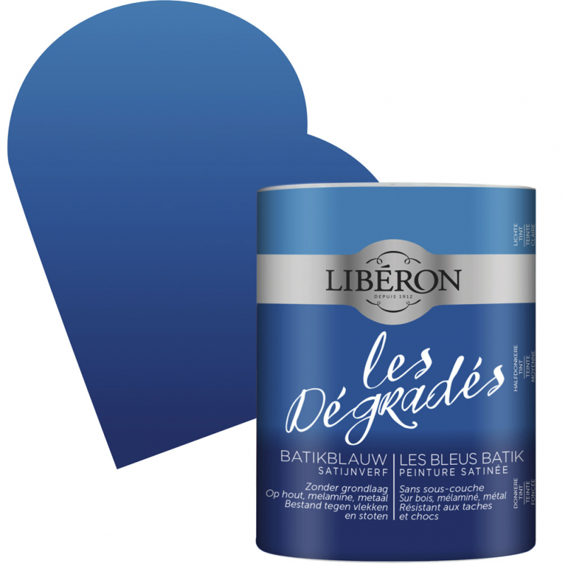 Peinture Les D grad s Bleu Batik  satin 0 6 L LIBERON