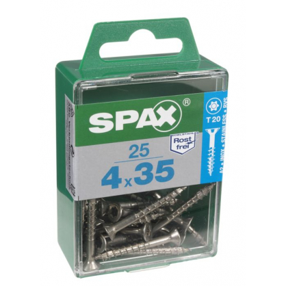 Vis TF Torx en inox Ø 4 x 35 mm 25 pièces SPAX