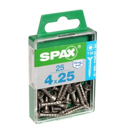 Vis TF Torx en inox Ø 4 x 25 mm 25 pièces SPAX