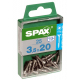 Vis TF Torx en inox Ø 3,5 x 20 mm 25 pièces SPAX