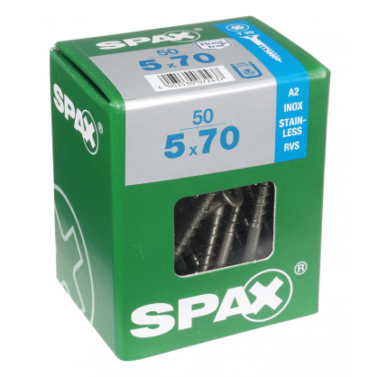 Vis TF Torx en inox Ø 5 x 70 mm 50 pièces SPAX