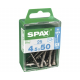 Vis TF Torx en inox Ø 4,5 x 50 mm 25 pièces SPAX