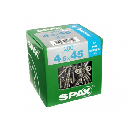 Vis TF Torx en inox Ø 4,5 x 45 mm 200 pièces SPAX