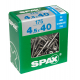 Vis TF Torx en inox Ø 4,5 x 40 mm 175 pièces SPAX