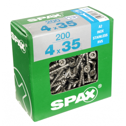 Vis TF Torx en inox Ø 4 x 35 mm 250 pièces SPAX