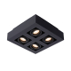 Spot LED Xirax noir dimmable GU10 4 x 5 W LUCIDE