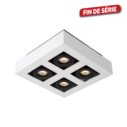 Spot LED Xirax blanc dimmable GU10 4 x 5 W LUCIDE