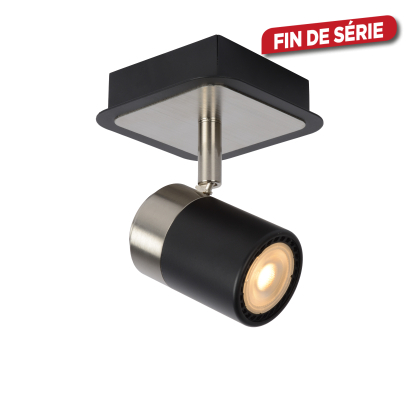 Spot LED Lennert noir dimmable GU10 5 W LUCIDE