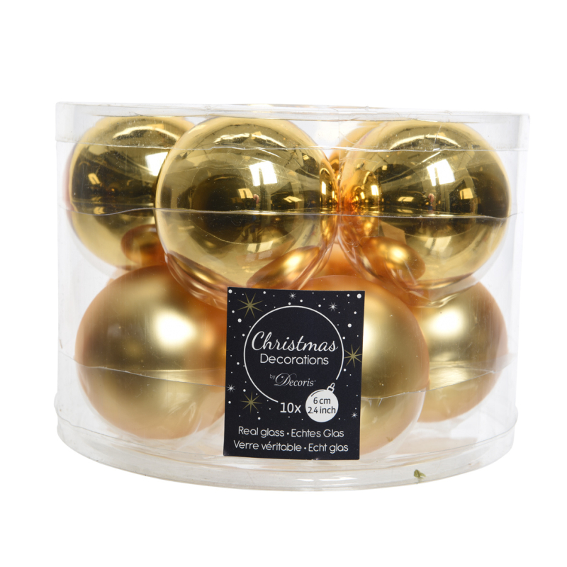 Boule De Noël Dorée ø 6 Cm 10 Pièces Mrbricolage