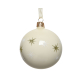 Boule de Noël en verre blanc laine Ø 8 cm