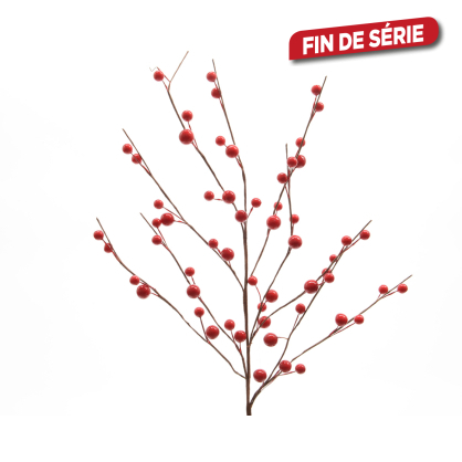 Branche de baies rouges 55 cm