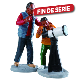 Set de figurines qui observent les étoiles 2 pièces LEMAX