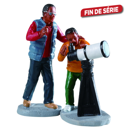 Set de figurines qui observent les étoiles 2 pièces LEMAX