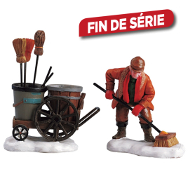 Figurine balayeur 2 pièces LEMAX