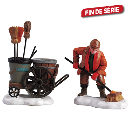 Figurine balayeur 2 pièces LEMAX