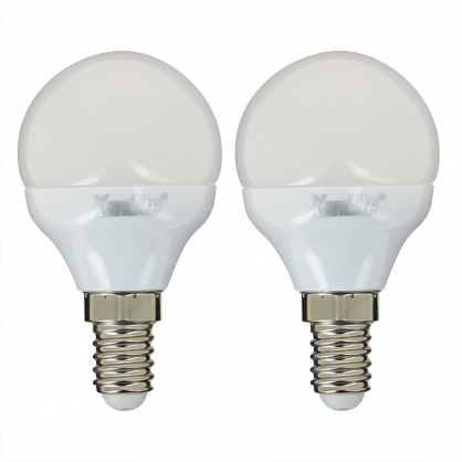 Ampoule LED boule E14 5,3 W 470 lm blanc chaud 2 pièces XANLITE