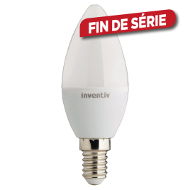 Ampoule LED flamme E14 6 W 470 lm blanc chaud INVENTIV