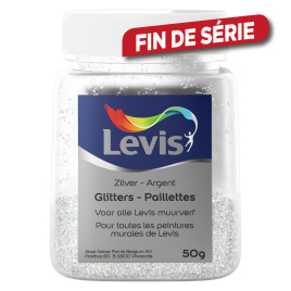 Paillettes additifs de peinture murale 50 gr argent LEVIS