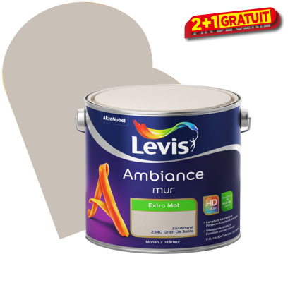 Peinture murale Ambiance Grain de Sable extra mat 2,5 L LEVIS