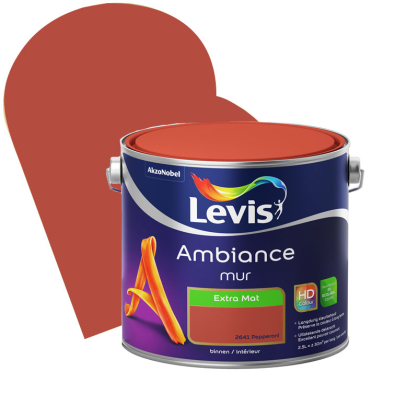 Peinture murale Ambiance Pepperoni extra mat 2,5 L LEVIS