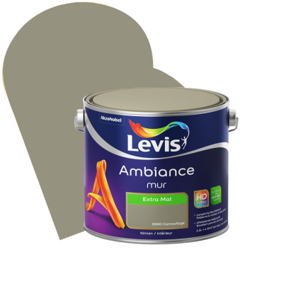 Peinture murale Ambiance Camouflage extra mat 2,5 L LEVIS