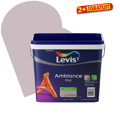 Peinture murale Ambiance Fleur de Cerise extra mat 5 L LEVIS