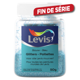 Paillettes additifs de peinture murale bleu 50 g LEVIS