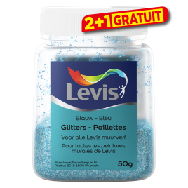 Paillettes additifs de peinture murale 50 gr bleu LEVIS